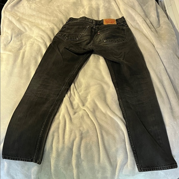 Black Men's Straight Jeans - Picture 2 of 3